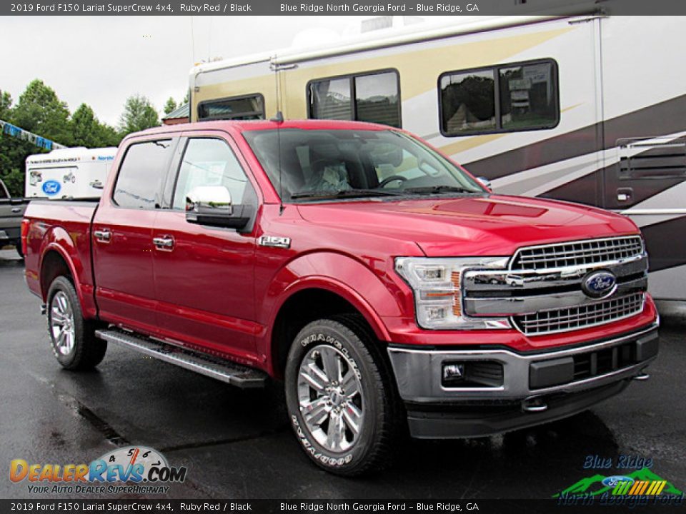2019 Ford F150 Lariat SuperCrew 4x4 Ruby Red / Black Photo #8
