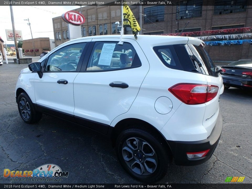 2018 Ford EcoSport S 4WD Diamond White / Medium Light Stone Photo #5