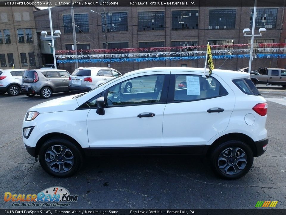 2018 Ford EcoSport S 4WD Diamond White / Medium Light Stone Photo #6