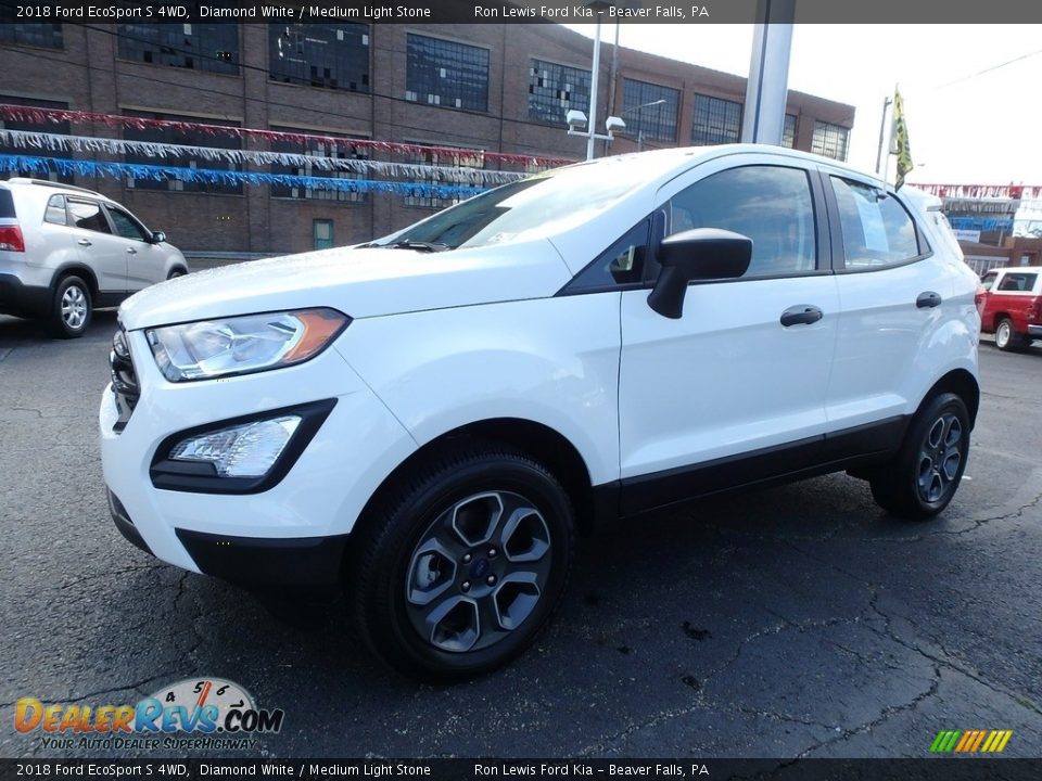 2018 Ford EcoSport S 4WD Diamond White / Medium Light Stone Photo #7