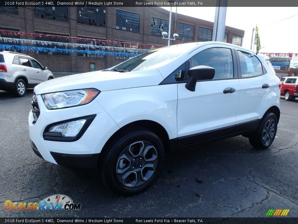 2018 Ford EcoSport S 4WD Diamond White / Medium Light Stone Photo #7