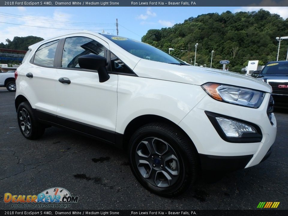 2018 Ford EcoSport S 4WD Diamond White / Medium Light Stone Photo #9