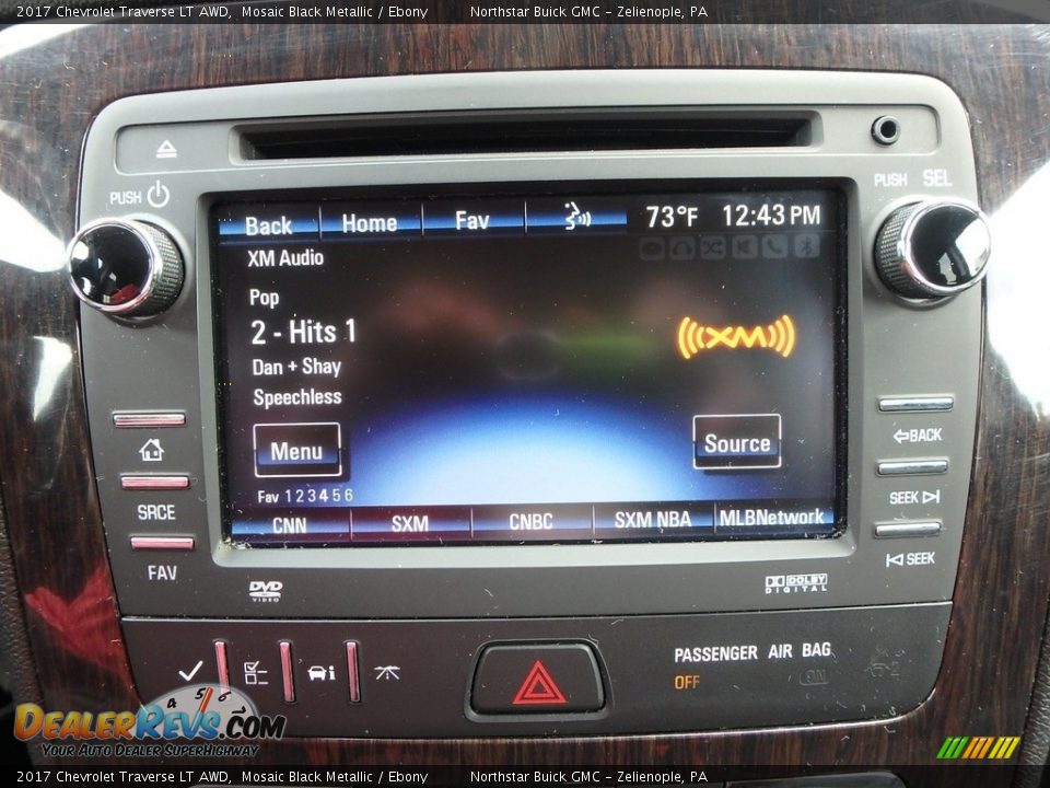 2017 Chevrolet Traverse LT AWD Mosaic Black Metallic / Ebony Photo #26