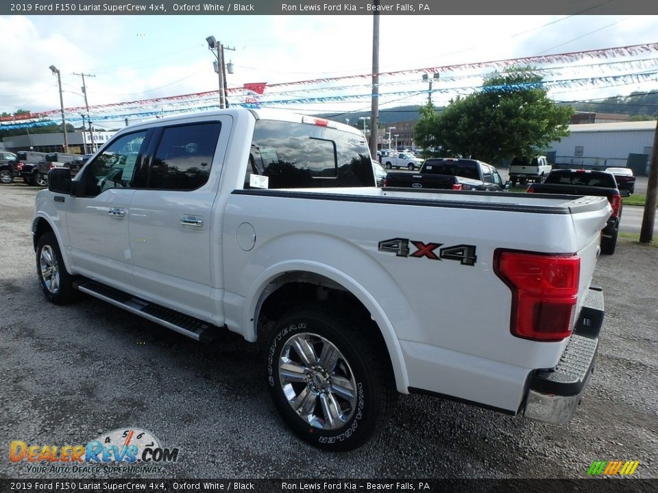2019 Ford F150 Lariat SuperCrew 4x4 Oxford White / Black Photo #4