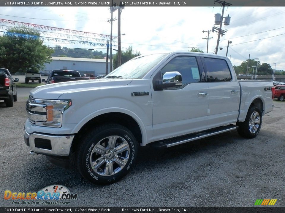 2019 Ford F150 Lariat SuperCrew 4x4 Oxford White / Black Photo #6