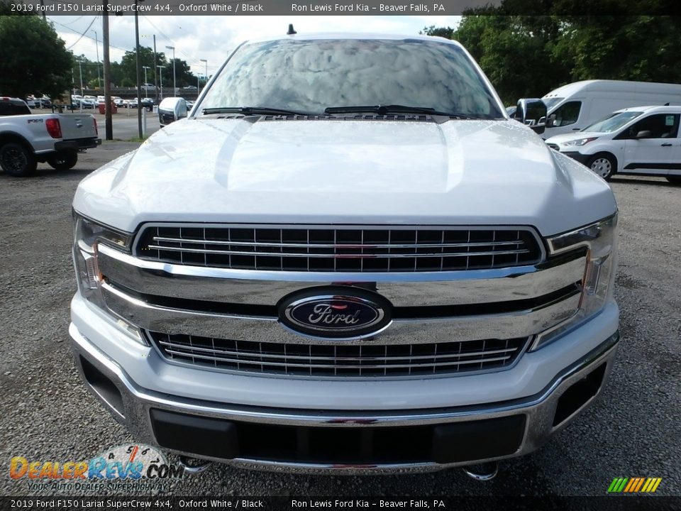 2019 Ford F150 Lariat SuperCrew 4x4 Oxford White / Black Photo #7