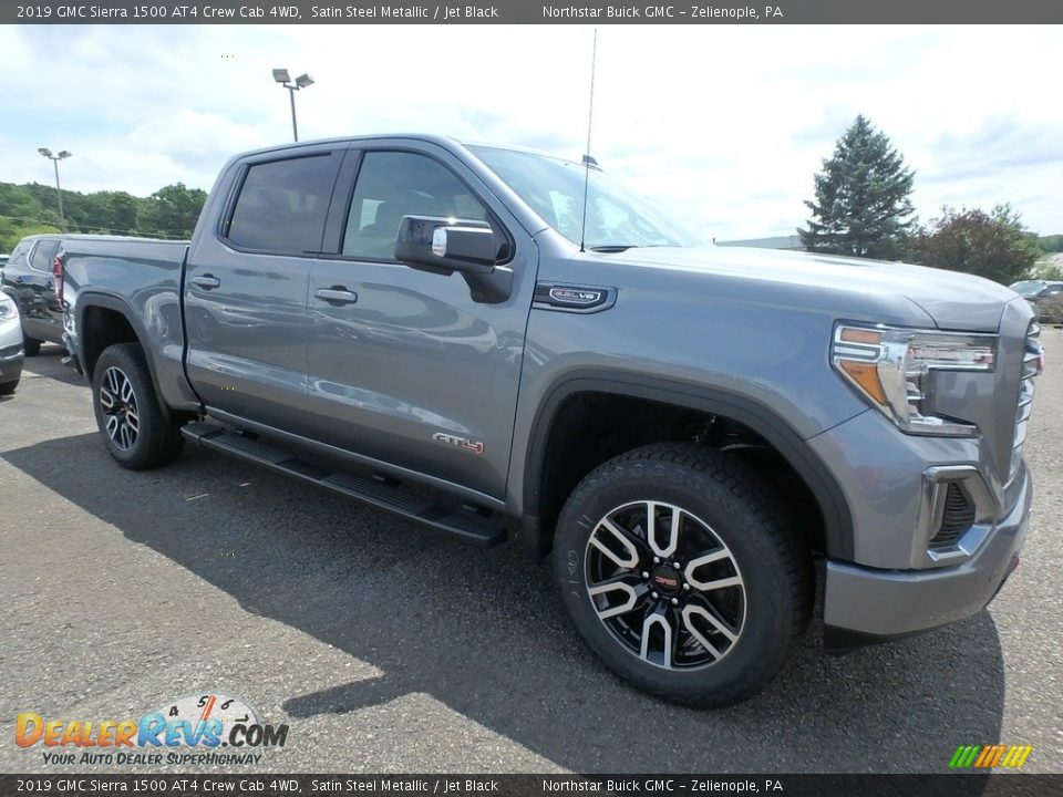 2019 GMC Sierra 1500 AT4 Crew Cab 4WD Satin Steel Metallic / Jet Black Photo #3