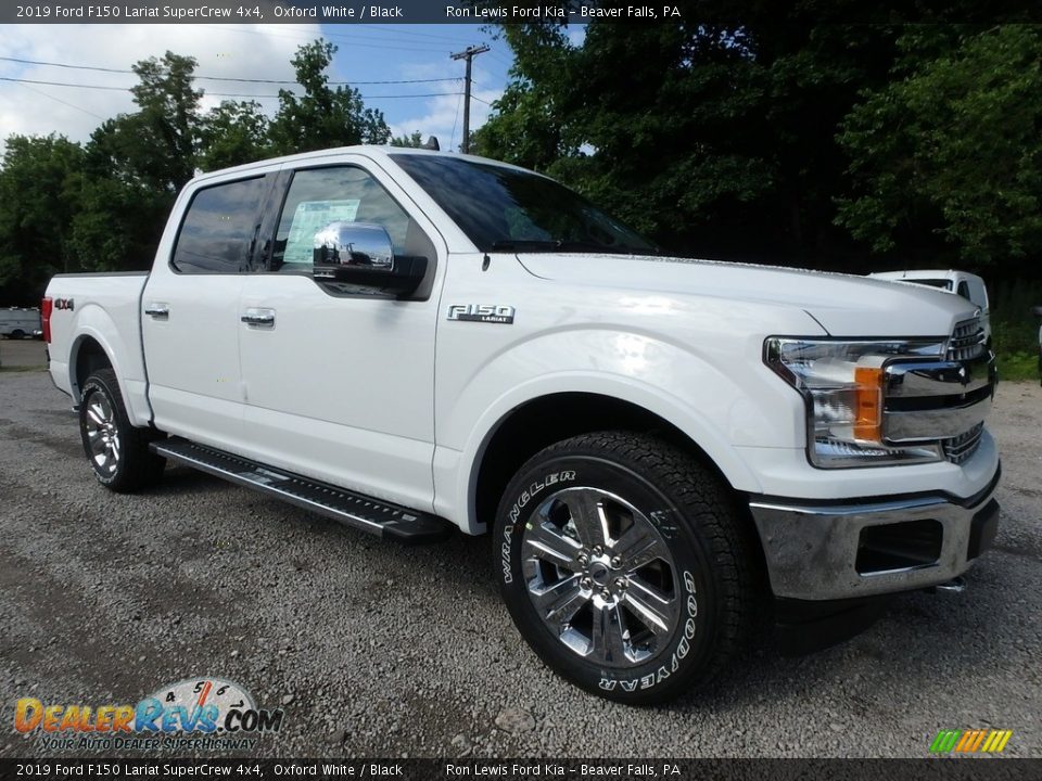 2019 Ford F150 Lariat SuperCrew 4x4 Oxford White / Black Photo #8