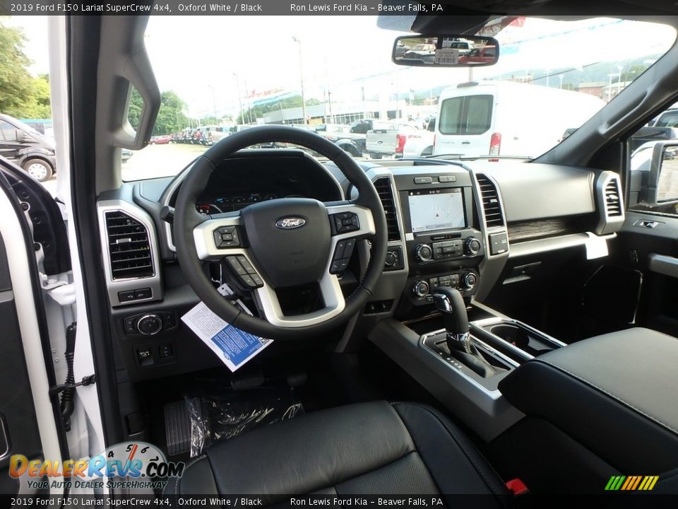2019 Ford F150 Lariat SuperCrew 4x4 Oxford White / Black Photo #13