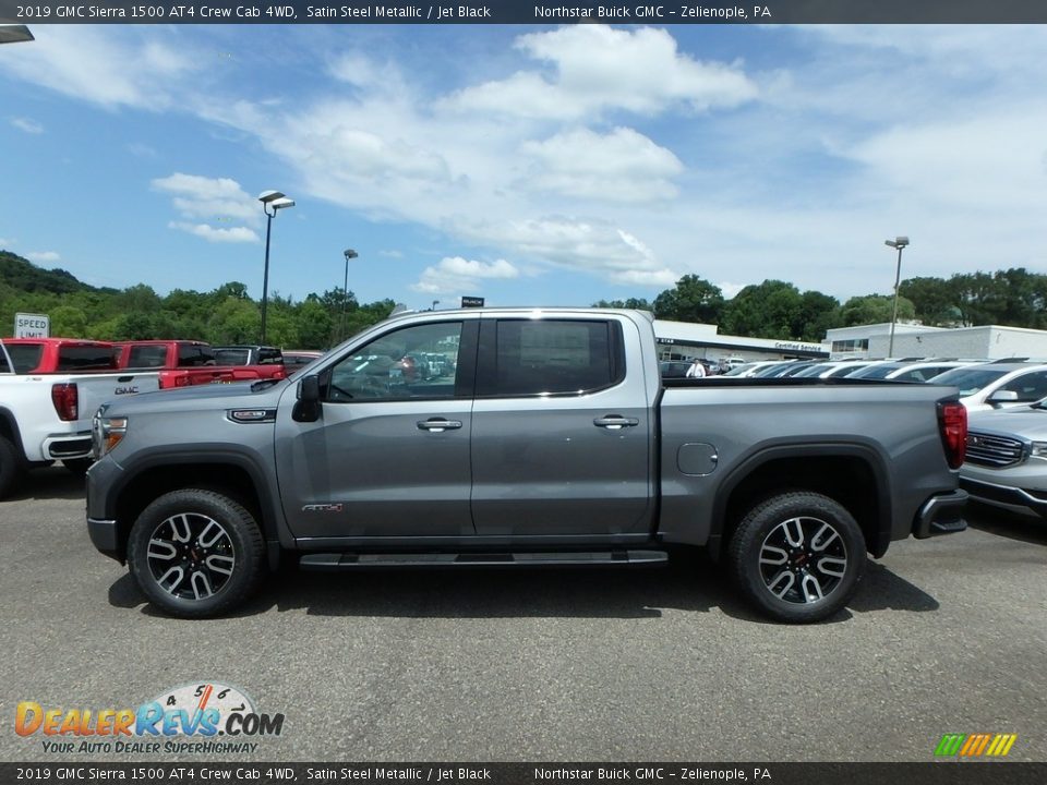 2019 GMC Sierra 1500 AT4 Crew Cab 4WD Satin Steel Metallic / Jet Black Photo #8