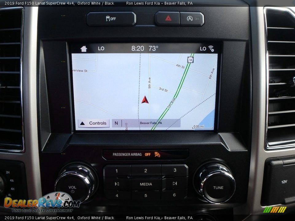 2019 Ford F150 Lariat SuperCrew 4x4 Oxford White / Black Photo #18