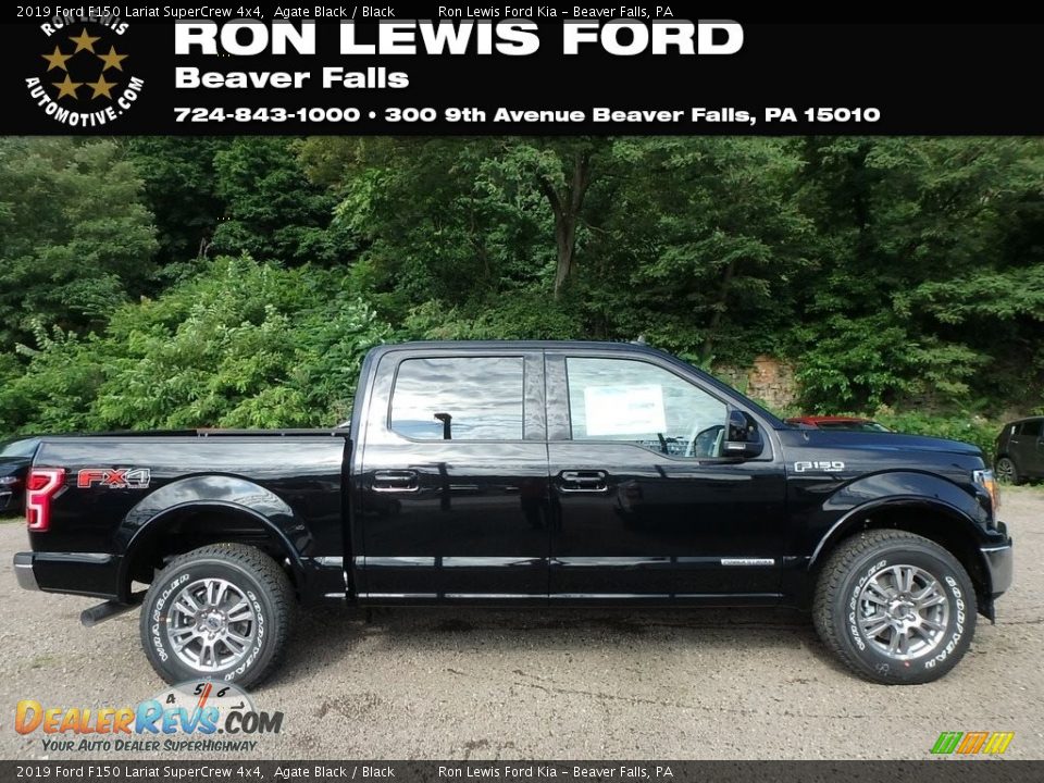 2019 Ford F150 Lariat SuperCrew 4x4 Agate Black / Black Photo #1