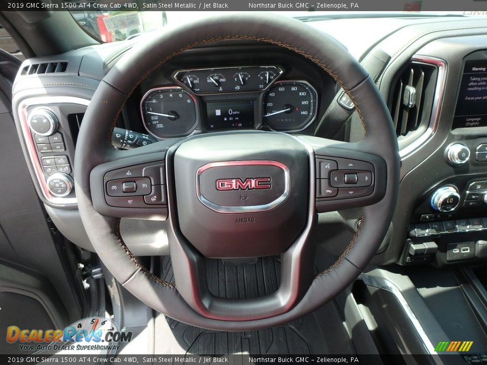 2019 GMC Sierra 1500 AT4 Crew Cab 4WD Satin Steel Metallic / Jet Black Photo #16