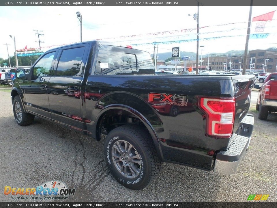 2019 Ford F150 Lariat SuperCrew 4x4 Agate Black / Black Photo #4