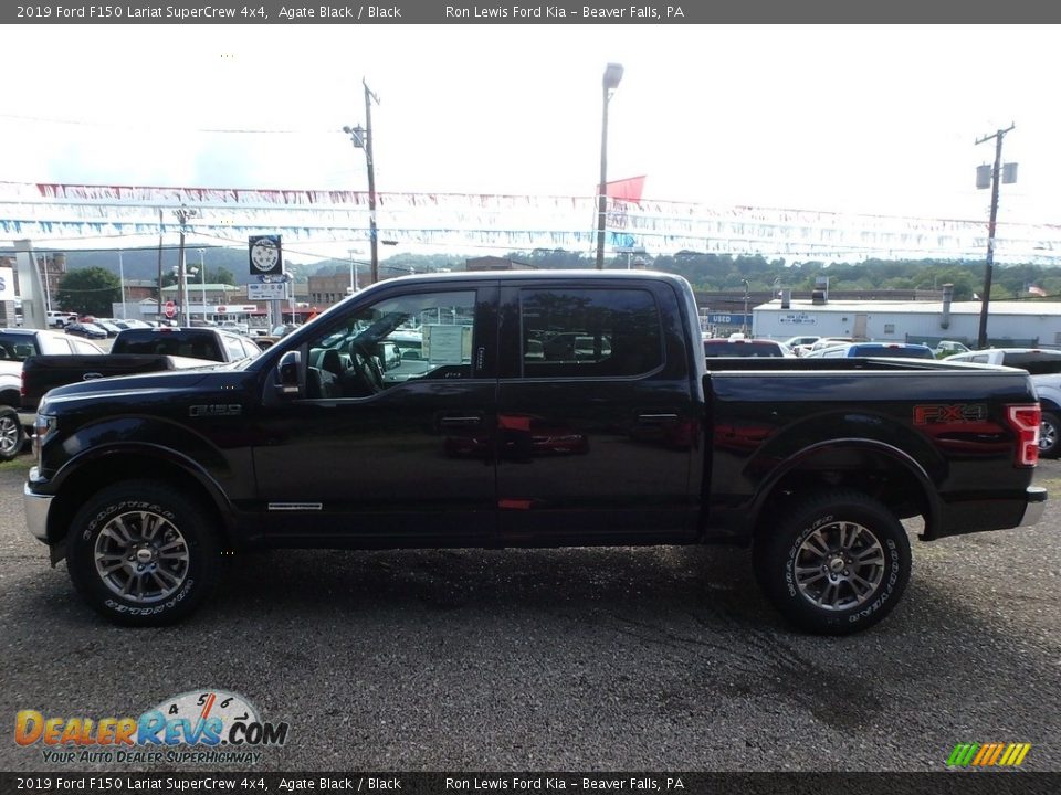 2019 Ford F150 Lariat SuperCrew 4x4 Agate Black / Black Photo #5