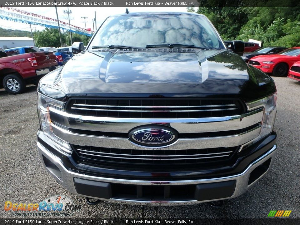 2019 Ford F150 Lariat SuperCrew 4x4 Agate Black / Black Photo #7