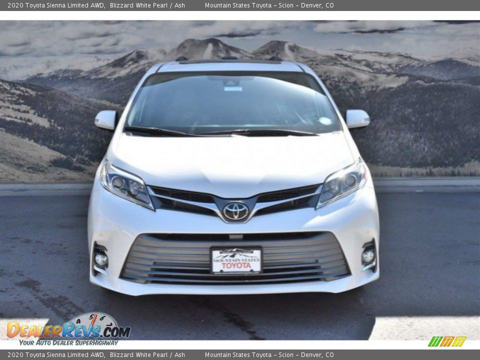 2020 Toyota Sienna Limited AWD Blizzard White Pearl / Ash Photo #2