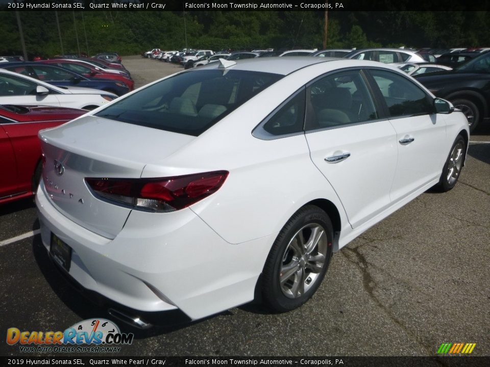 2019 Hyundai Sonata SEL Quartz White Pearl / Gray Photo #2