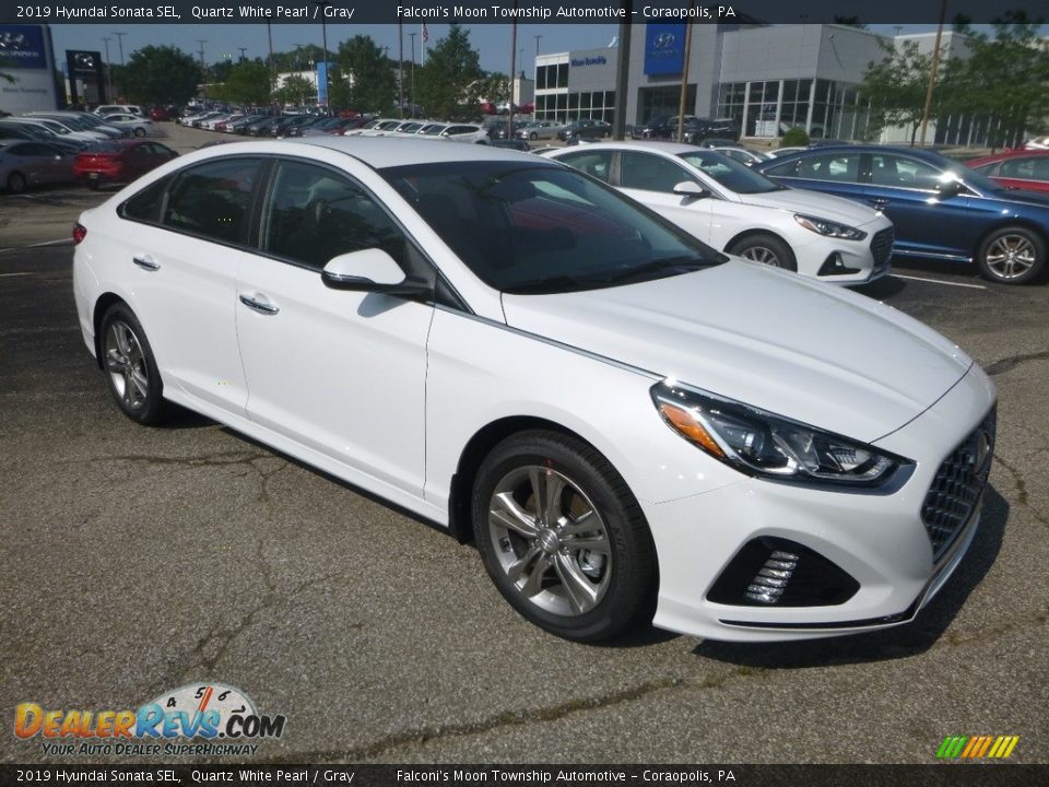 2019 Hyundai Sonata SEL Quartz White Pearl / Gray Photo #3