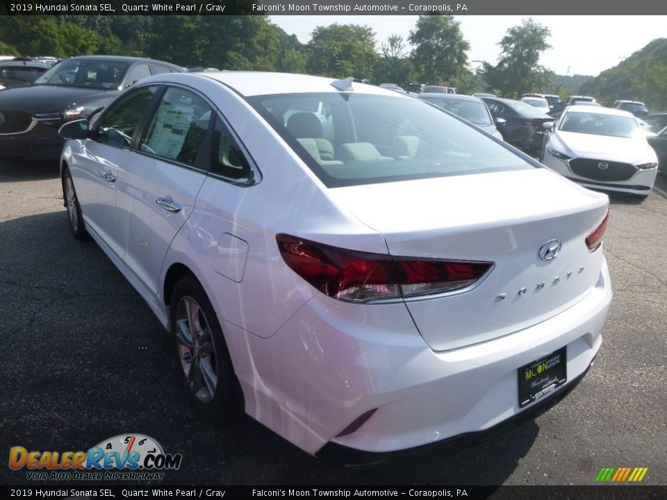 2019 Hyundai Sonata SEL Quartz White Pearl / Gray Photo #6