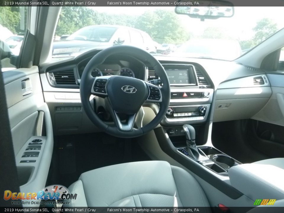 2019 Hyundai Sonata SEL Quartz White Pearl / Gray Photo #9