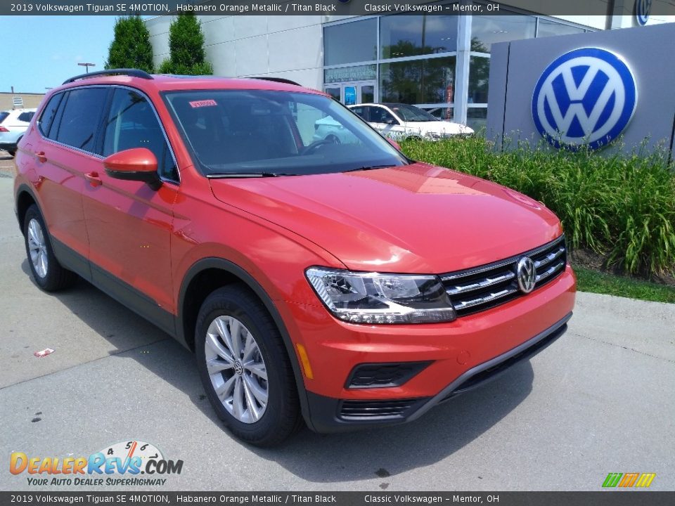 2019 Volkswagen Tiguan SE 4MOTION Habanero Orange Metallic / Titan Black Photo #1