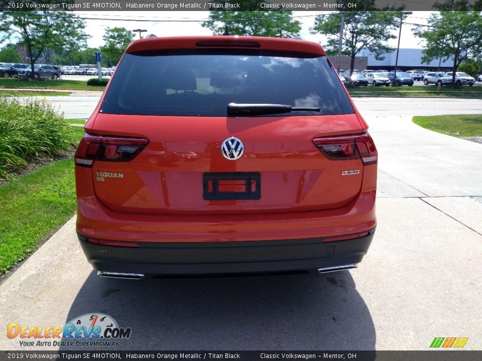 2019 Volkswagen Tiguan SE 4MOTION Habanero Orange Metallic / Titan Black Photo #5