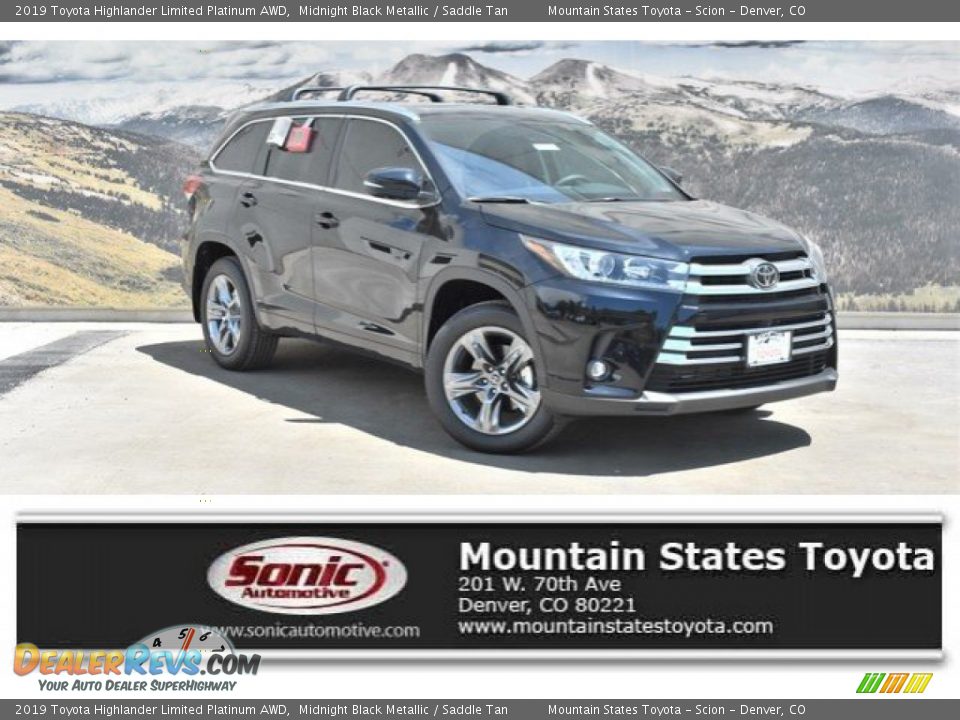 2019 Toyota Highlander Limited Platinum AWD Midnight Black Metallic / Saddle Tan Photo #1