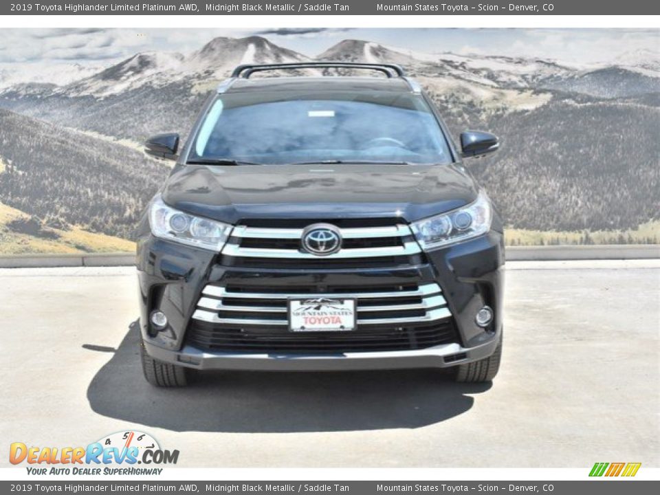 2019 Toyota Highlander Limited Platinum AWD Midnight Black Metallic / Saddle Tan Photo #2