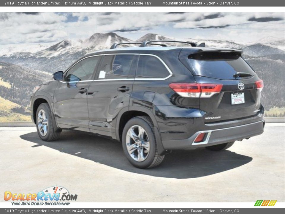 2019 Toyota Highlander Limited Platinum AWD Midnight Black Metallic / Saddle Tan Photo #3