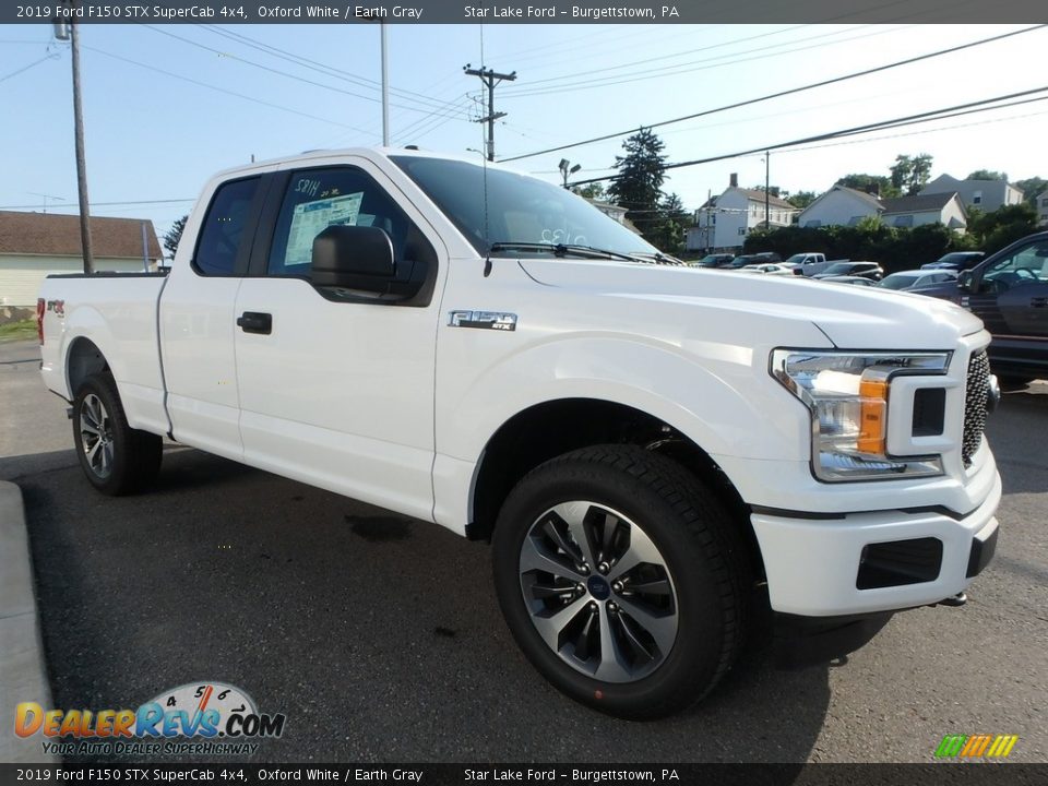 2019 Ford F150 STX SuperCab 4x4 Oxford White / Earth Gray Photo #3