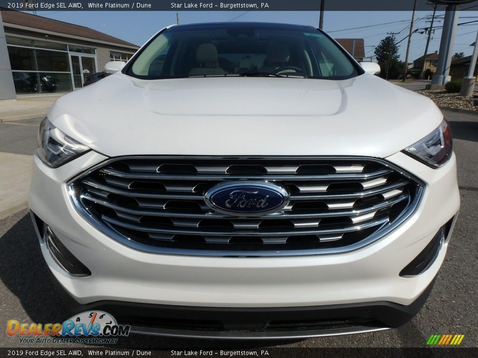 2019 Ford Edge SEL AWD White Platinum / Dune Photo #2