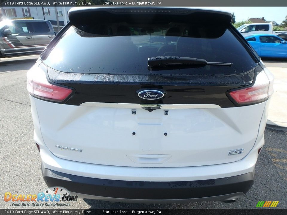 2019 Ford Edge SEL AWD White Platinum / Dune Photo #6