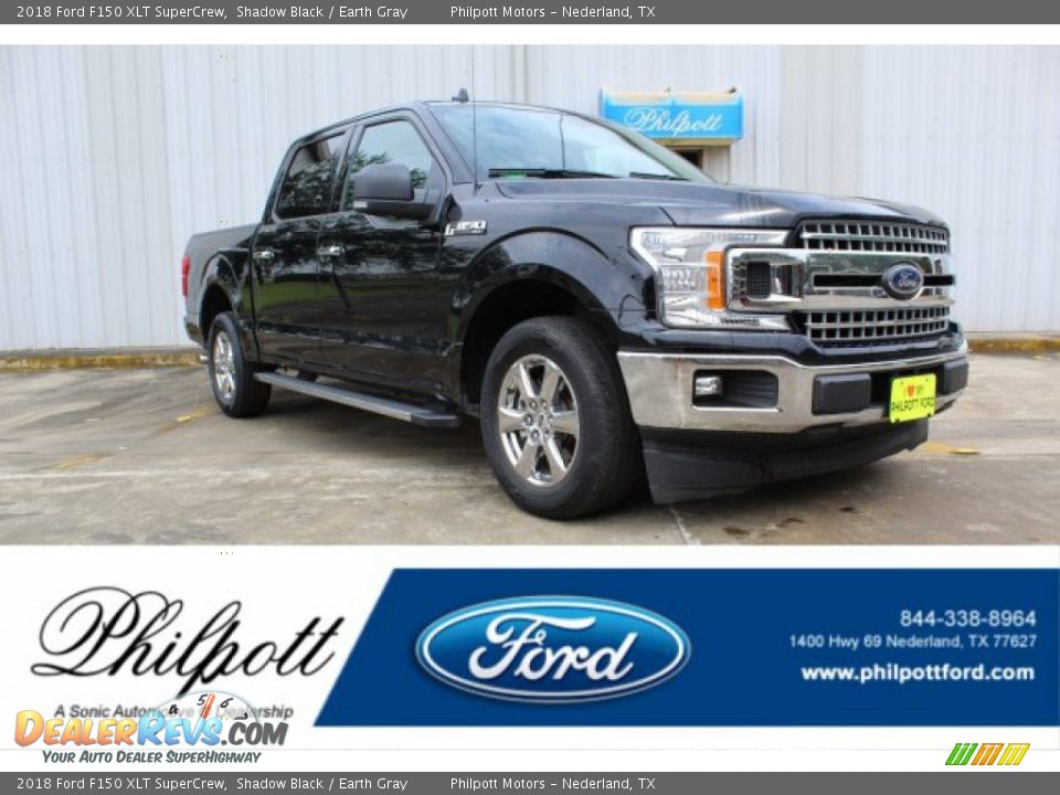 2018 Ford F150 XLT SuperCrew Shadow Black / Earth Gray Photo #1