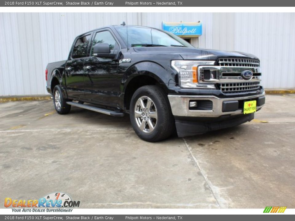 2018 Ford F150 XLT SuperCrew Shadow Black / Earth Gray Photo #2