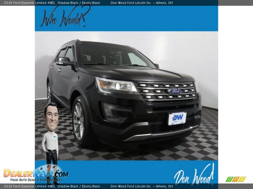 2016 Ford Explorer Limited 4WD Shadow Black / Ebony Black Photo #1