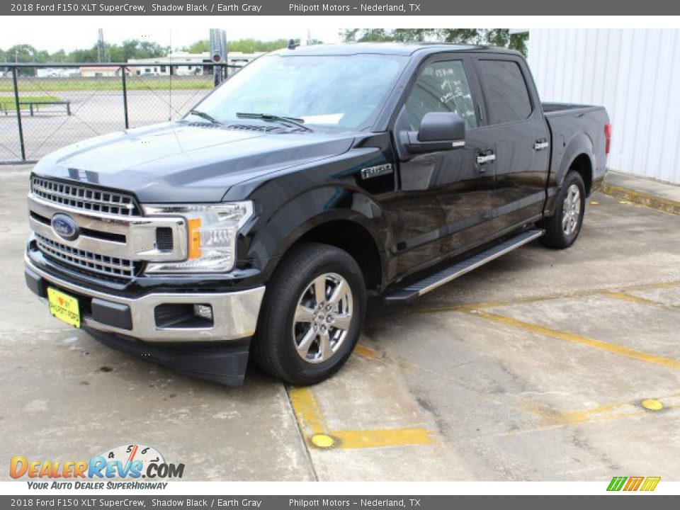 2018 Ford F150 XLT SuperCrew Shadow Black / Earth Gray Photo #4