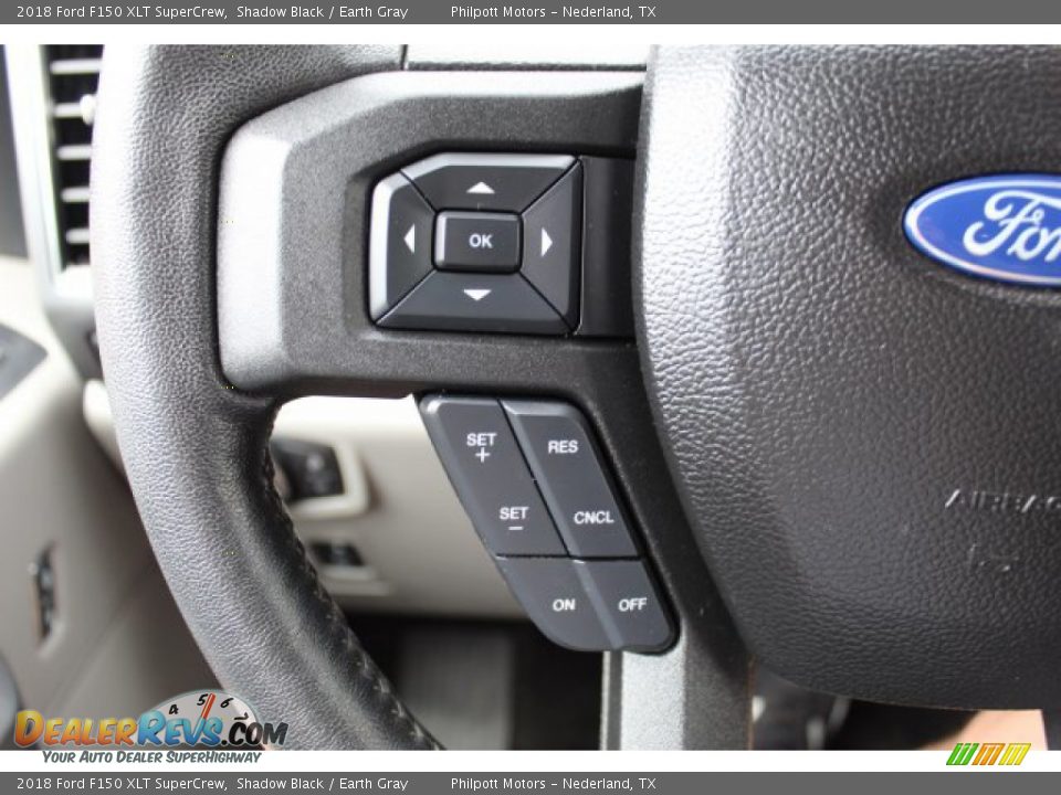 2018 Ford F150 XLT SuperCrew Shadow Black / Earth Gray Photo #13