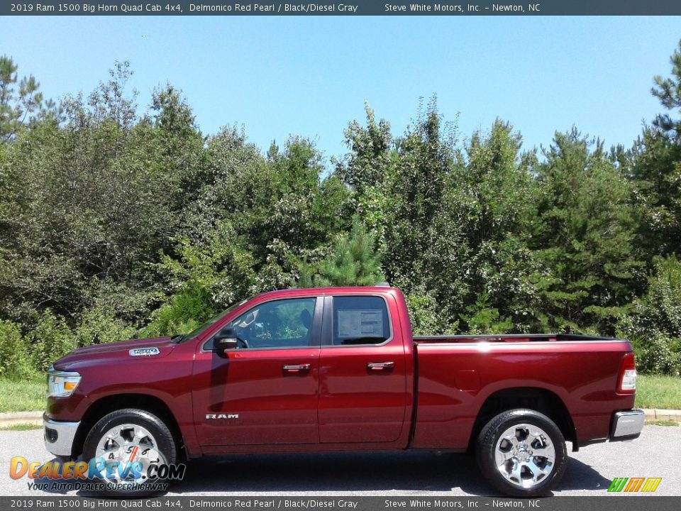2019 Ram 1500 Big Horn Quad Cab 4x4 Delmonico Red Pearl / Black/Diesel Gray Photo #1