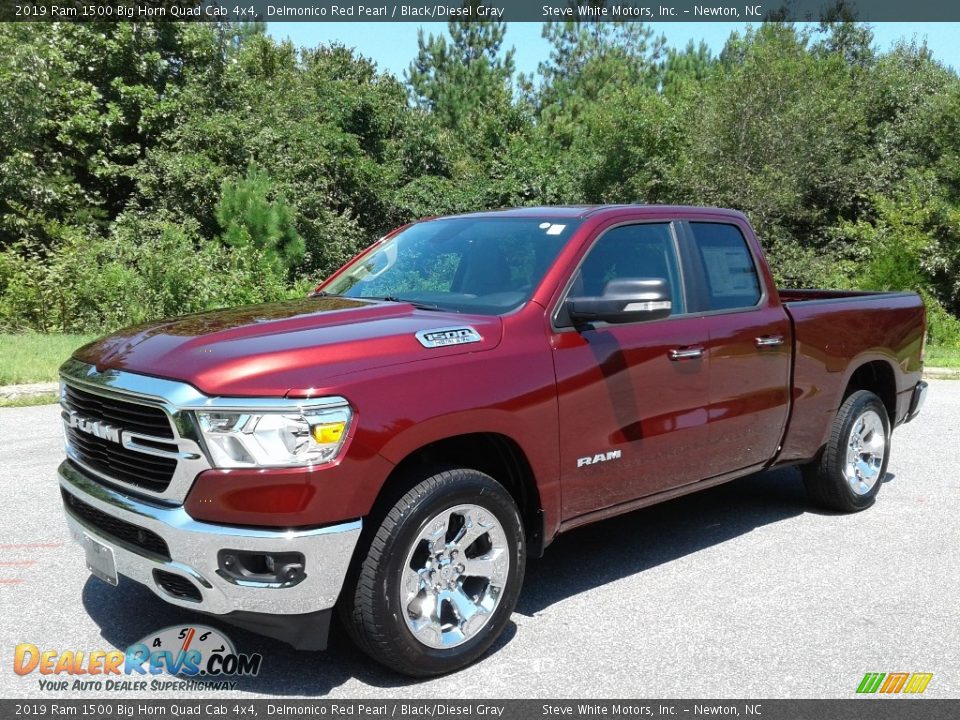 2019 Ram 1500 Big Horn Quad Cab 4x4 Delmonico Red Pearl / Black/Diesel Gray Photo #2