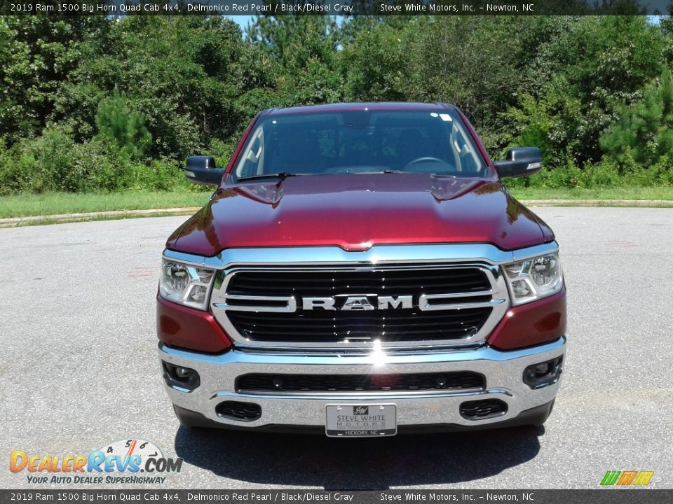 2019 Ram 1500 Big Horn Quad Cab 4x4 Delmonico Red Pearl / Black/Diesel Gray Photo #3