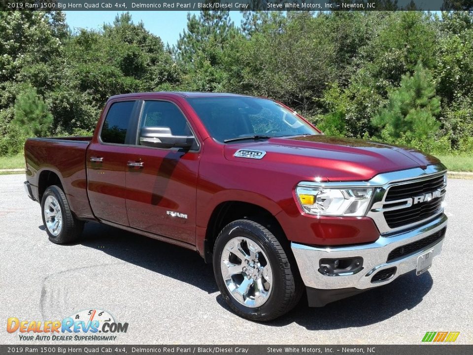 2019 Ram 1500 Big Horn Quad Cab 4x4 Delmonico Red Pearl / Black/Diesel Gray Photo #4