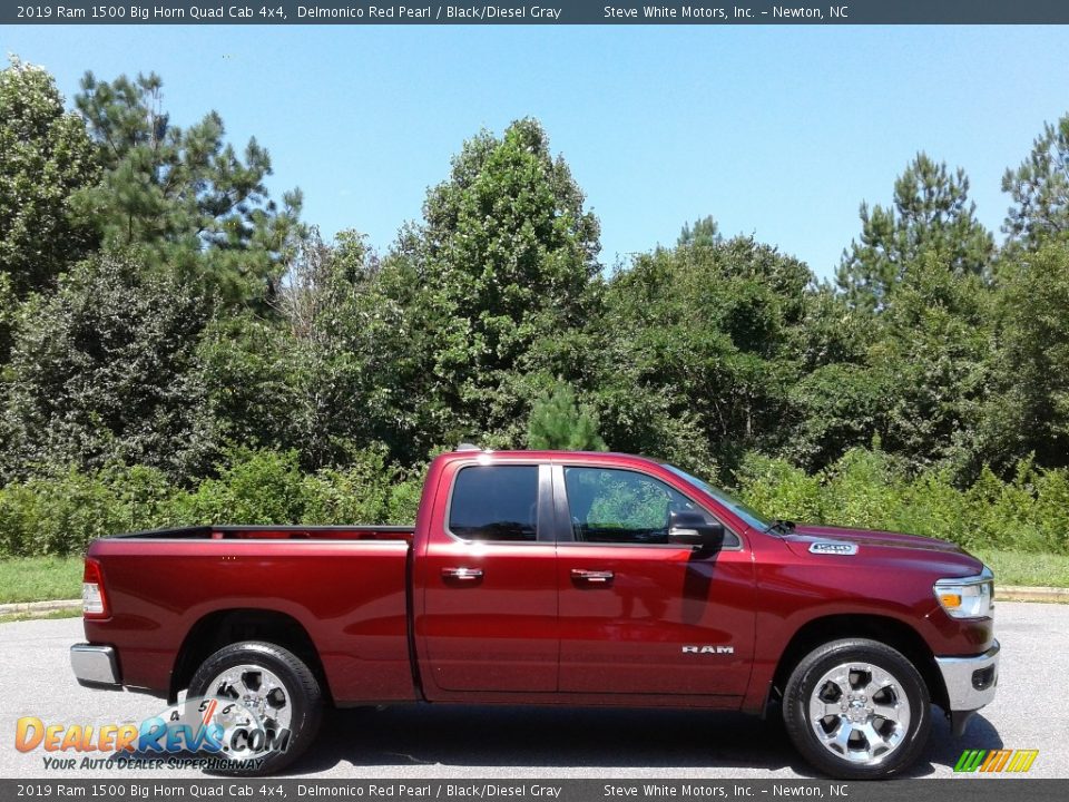 2019 Ram 1500 Big Horn Quad Cab 4x4 Delmonico Red Pearl / Black/Diesel Gray Photo #5