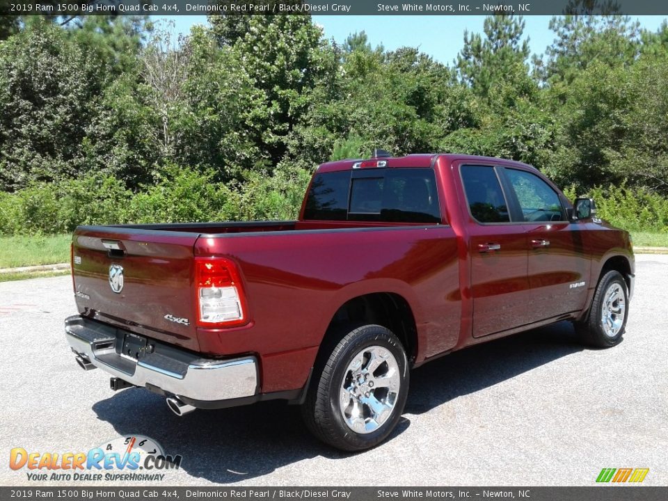 2019 Ram 1500 Big Horn Quad Cab 4x4 Delmonico Red Pearl / Black/Diesel Gray Photo #6