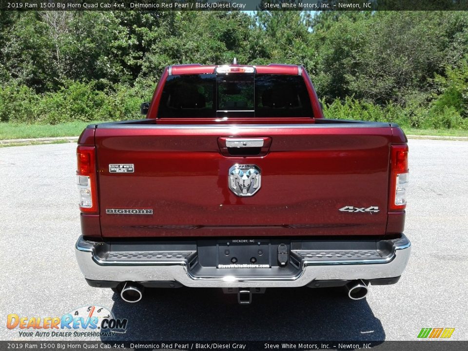2019 Ram 1500 Big Horn Quad Cab 4x4 Delmonico Red Pearl / Black/Diesel Gray Photo #7