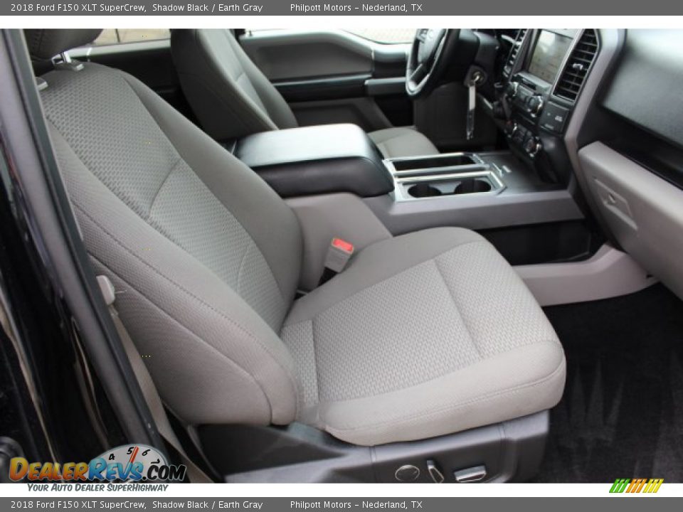 2018 Ford F150 XLT SuperCrew Shadow Black / Earth Gray Photo #28