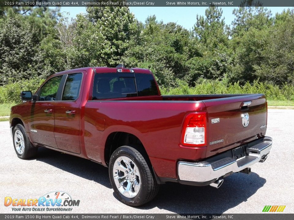 2019 Ram 1500 Big Horn Quad Cab 4x4 Delmonico Red Pearl / Black/Diesel Gray Photo #8