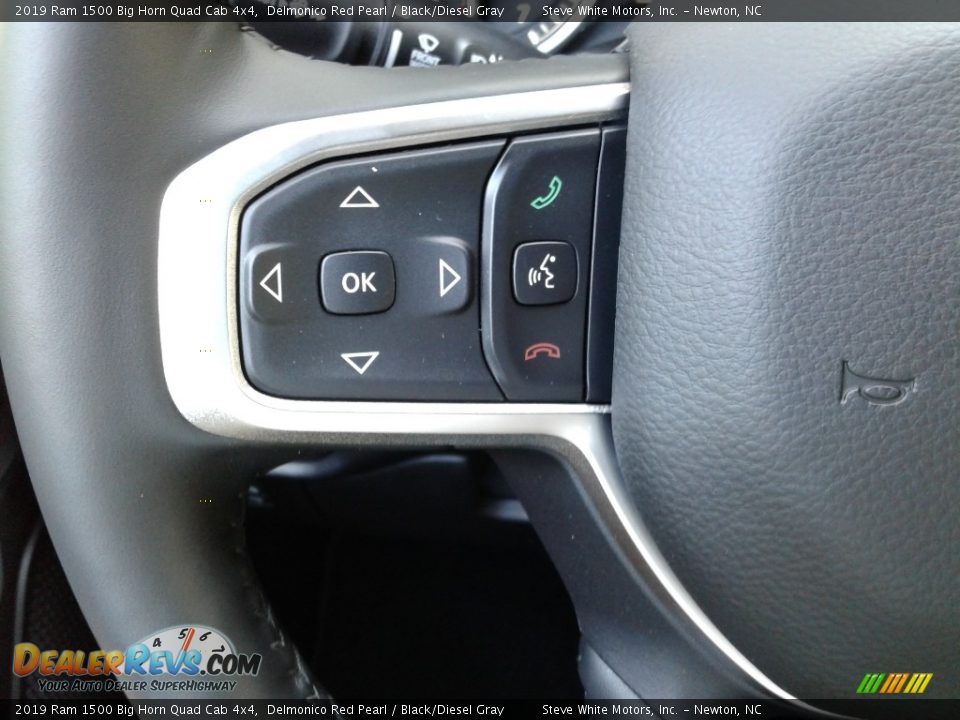 2019 Ram 1500 Big Horn Quad Cab 4x4 Delmonico Red Pearl / Black/Diesel Gray Photo #16