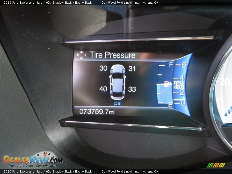 2016 Ford Explorer Limited 4WD Shadow Black / Ebony Black Photo #32