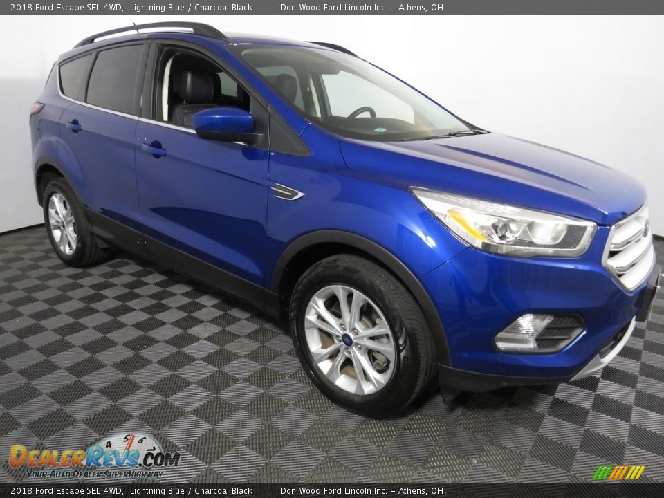 2018 Ford Escape SEL 4WD Lightning Blue / Charcoal Black Photo #2